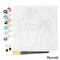 Figured'Art Mini Paint by Numbers Kit for Adults with Frame Abstract Woman in Green Turban Small format 8"x8" - Craft Art Painting DIY Canvas Already Stretched on a Wooden Frame